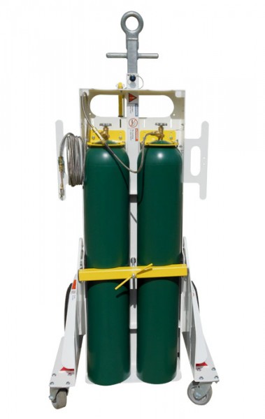 Aero Bottle Tilt N Tow Oxygen Service Cart Complete Hangar Aero