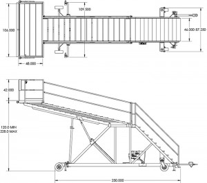 AERO B-2 Maintenance Platform, Work Access Stand, 10′-19′ (3.05m – 5 ...