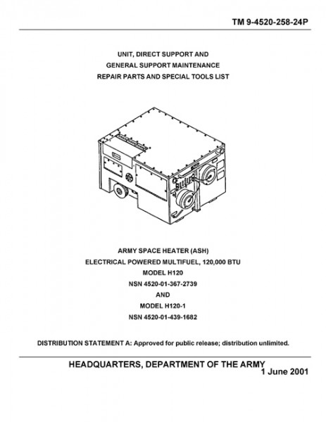 Manuals: Engineered Air H120 Heater Operation Maintenance Parts – Aero 