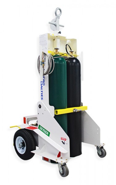 AERO 2-Bottle Tilt ‘N’ Tow Oxygen Service Cart Complete (Remote) – AERO ...