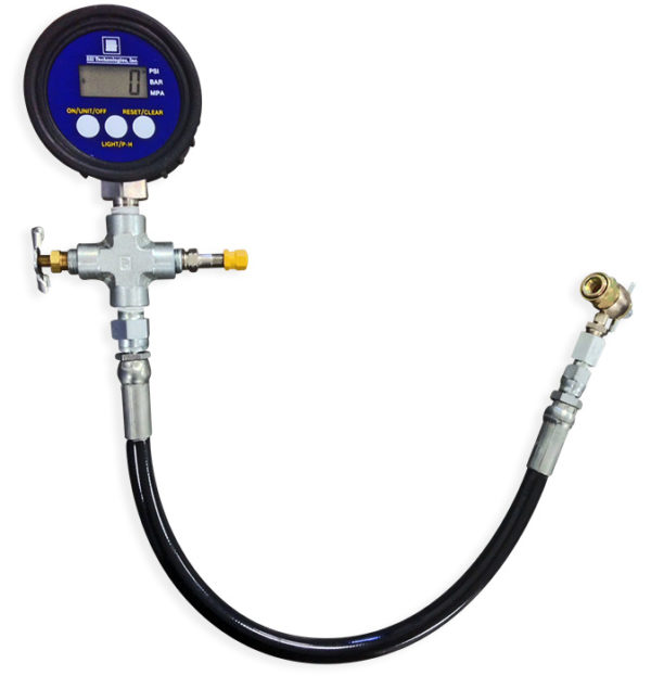 Digital High Pressure Nitrogen Strut Service Gauge Assembly, 3,000 psi ...